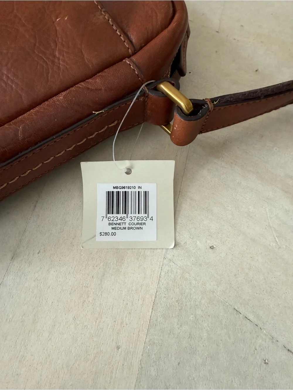 NWT Fossil Bennett Leather Courier Bag 🤎🤎🤎 - Picture 5 of 8